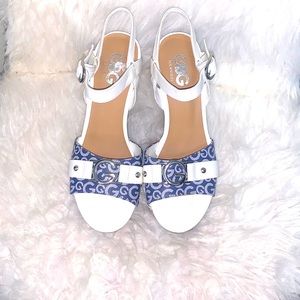 Guess , G logo, size 7m wedges! Worn once super cute and fun